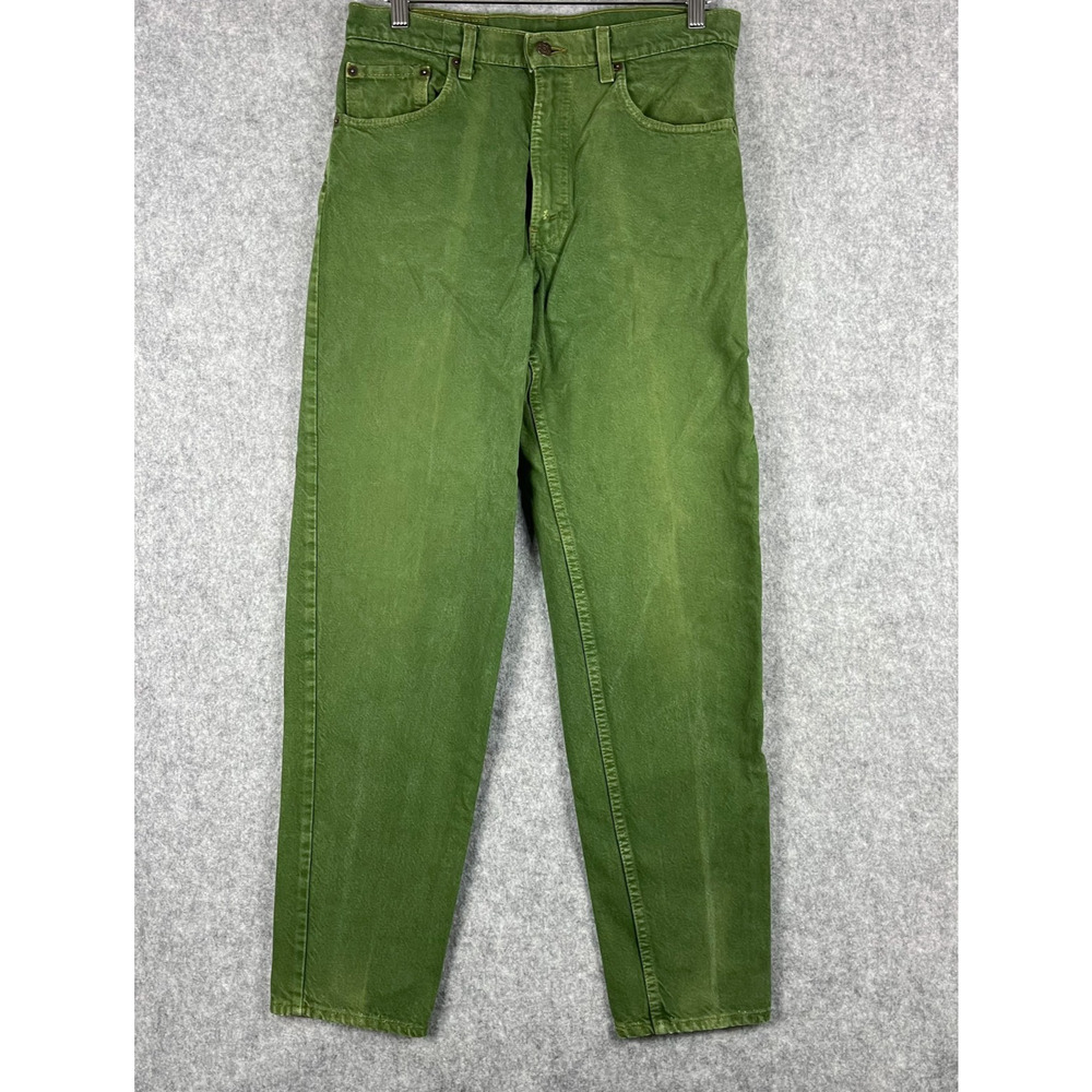 Vintage Levis 550 Jeans Mens 31x31 Green Tapered Faded Cotton USA Made 90s